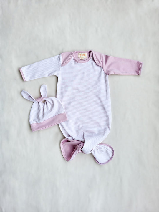 Newborn Organic Cotton Baby Sleeping Bag in Pink | Mjuk spädbarnssovsäck i rosa, av ekologisk bomull