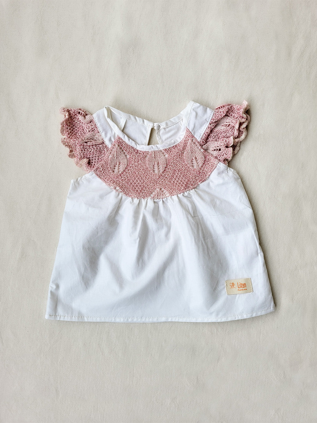 Baby Organic Cotton Dress and Bloomers Set / Bebis ekologisk bomullsklänning och blöjbyxset