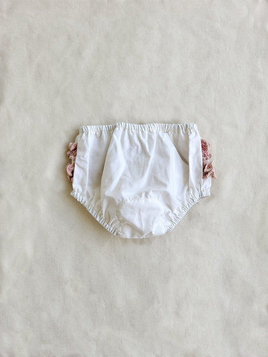 Baby Organic Cotton Dress and Bloomers Set / Bebis ekologisk bomullsklänning och blöjbyxset