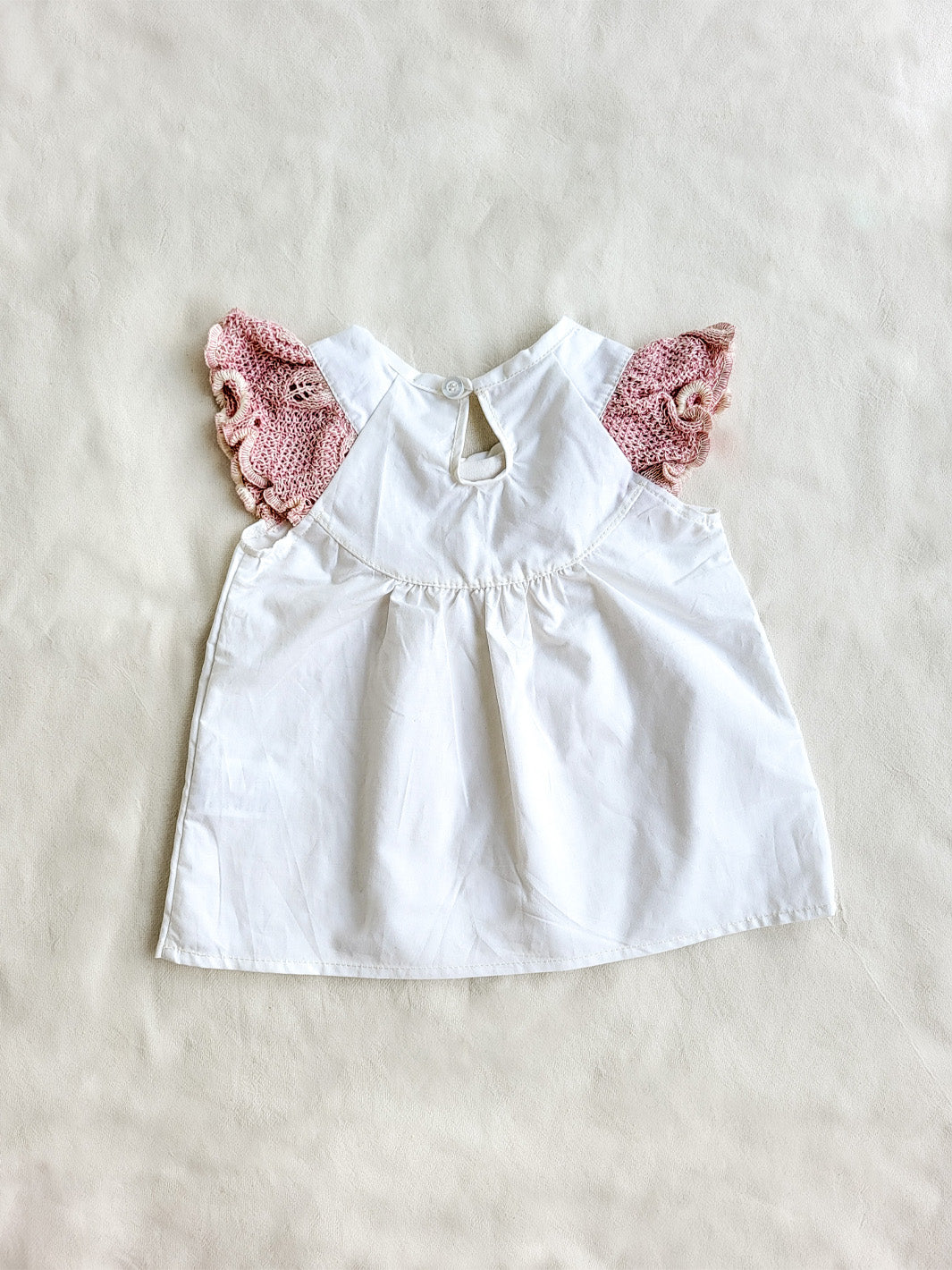 Baby Organic Cotton Dress and Bloomers Set / Bebis ekologisk bomullsklänning och blöjbyxset